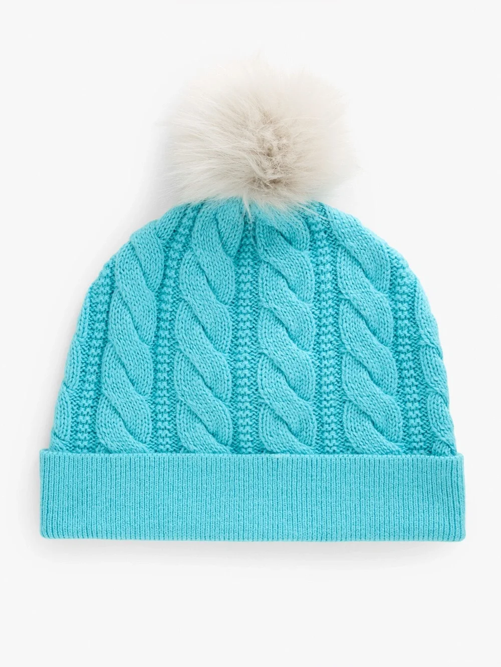 NWT women’s Talbots Soft Cable Knit Beanie in opal blue